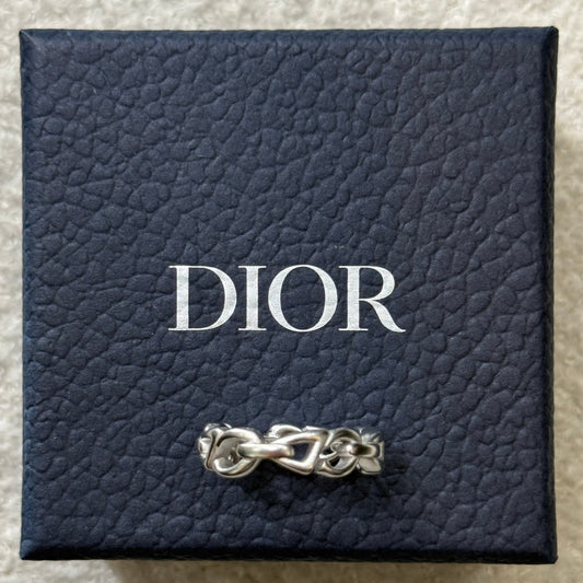 DIOR Silver Mens ring Sz M 