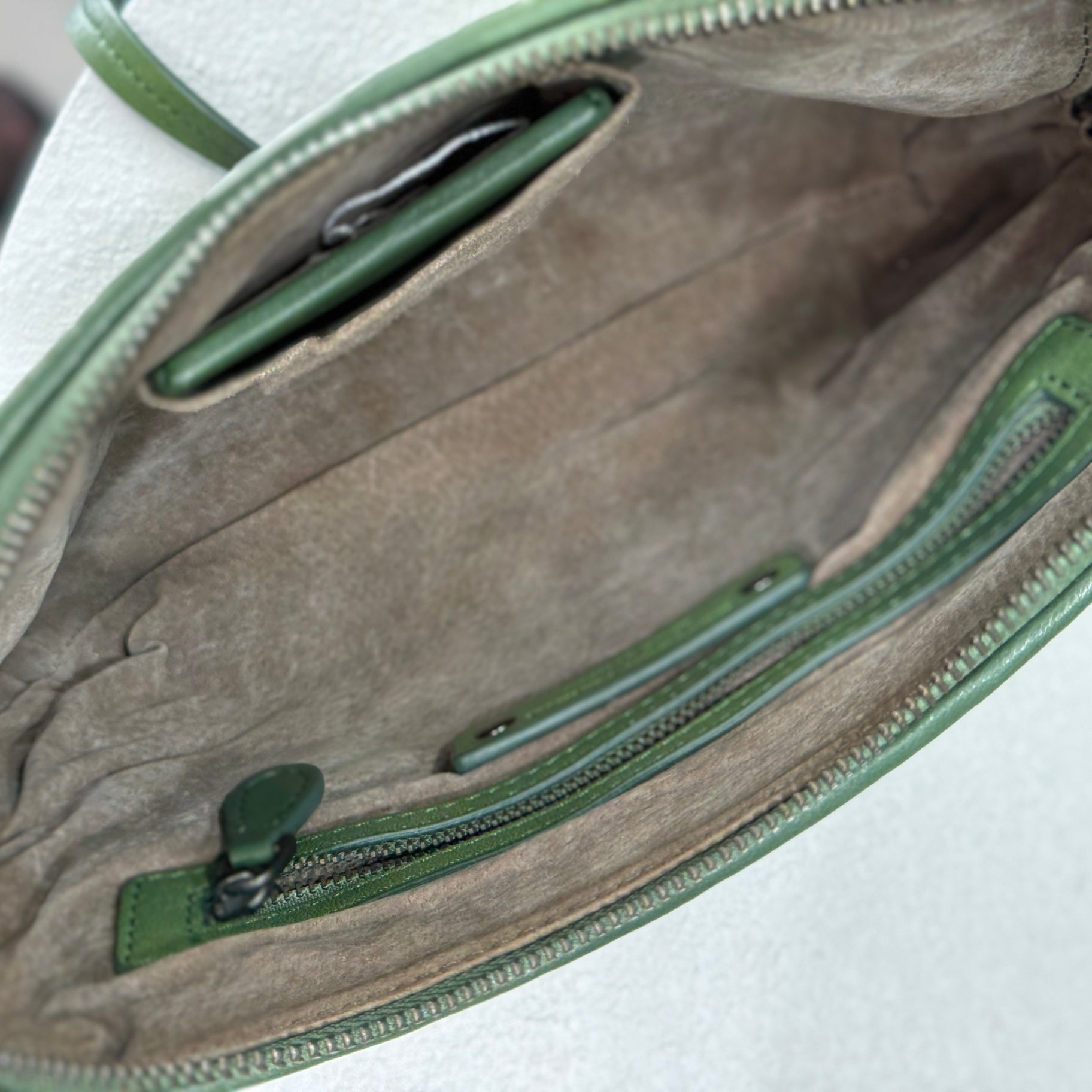 BOTTEGA VENETA Green Intrecciato Crossbody Bag