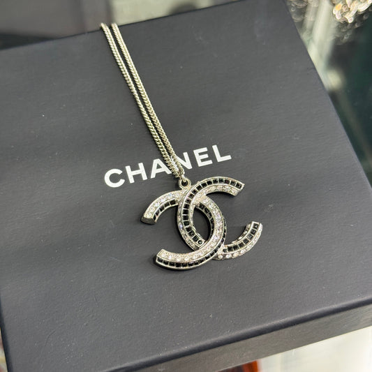 Chanel CC Logo Pendant Necklace 