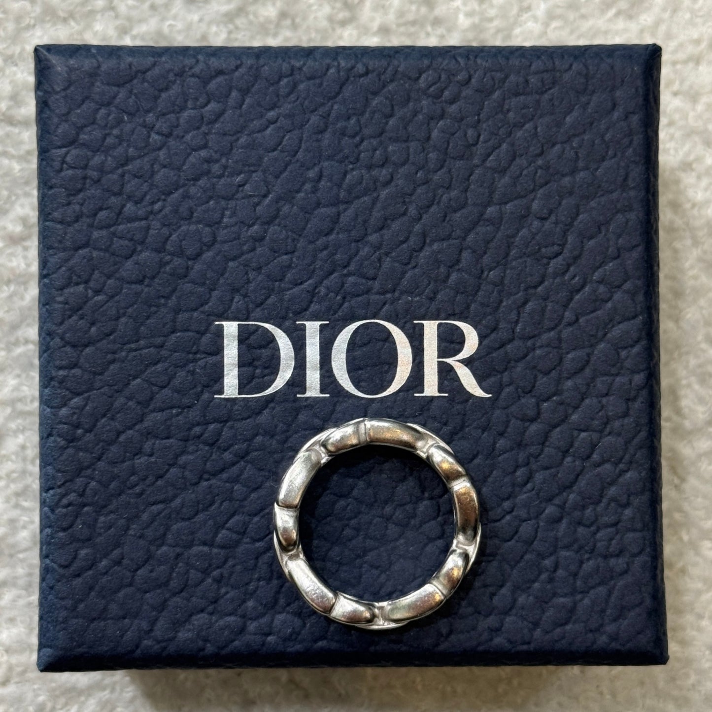 DIOR Silver Mens ring Sz M 
