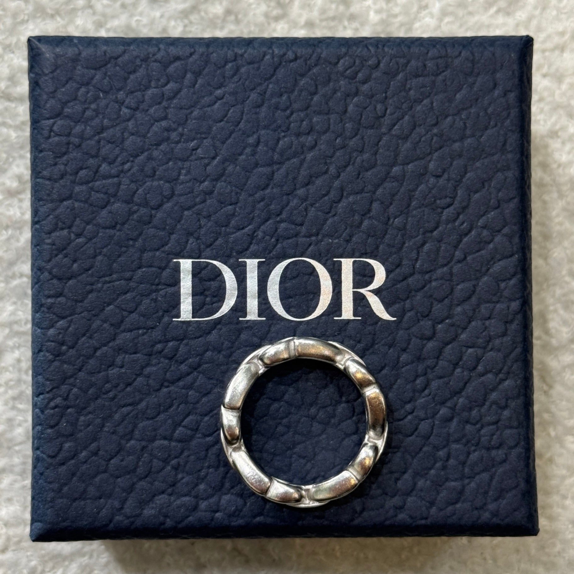 DIOR Silver Mens ring Sz M 
