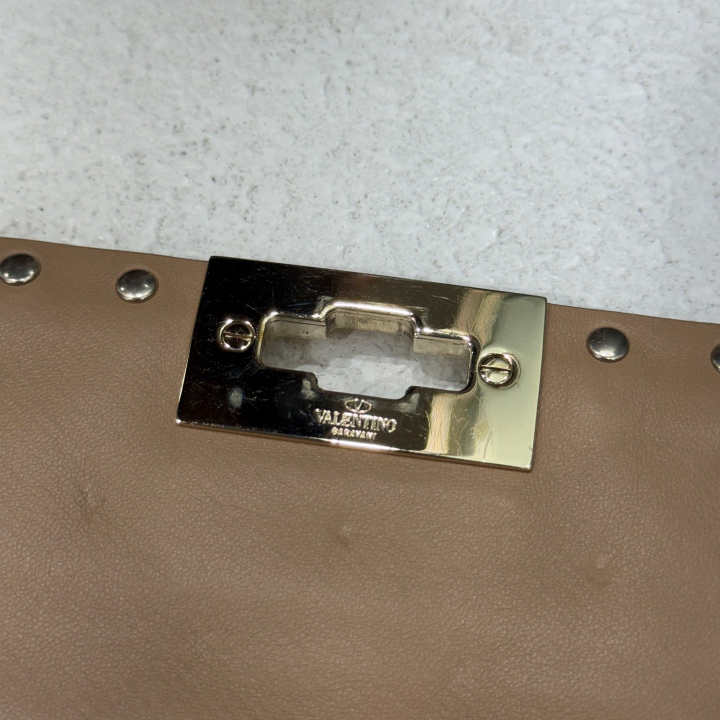 VALENTINO Garavani Beige Studded Crossbody