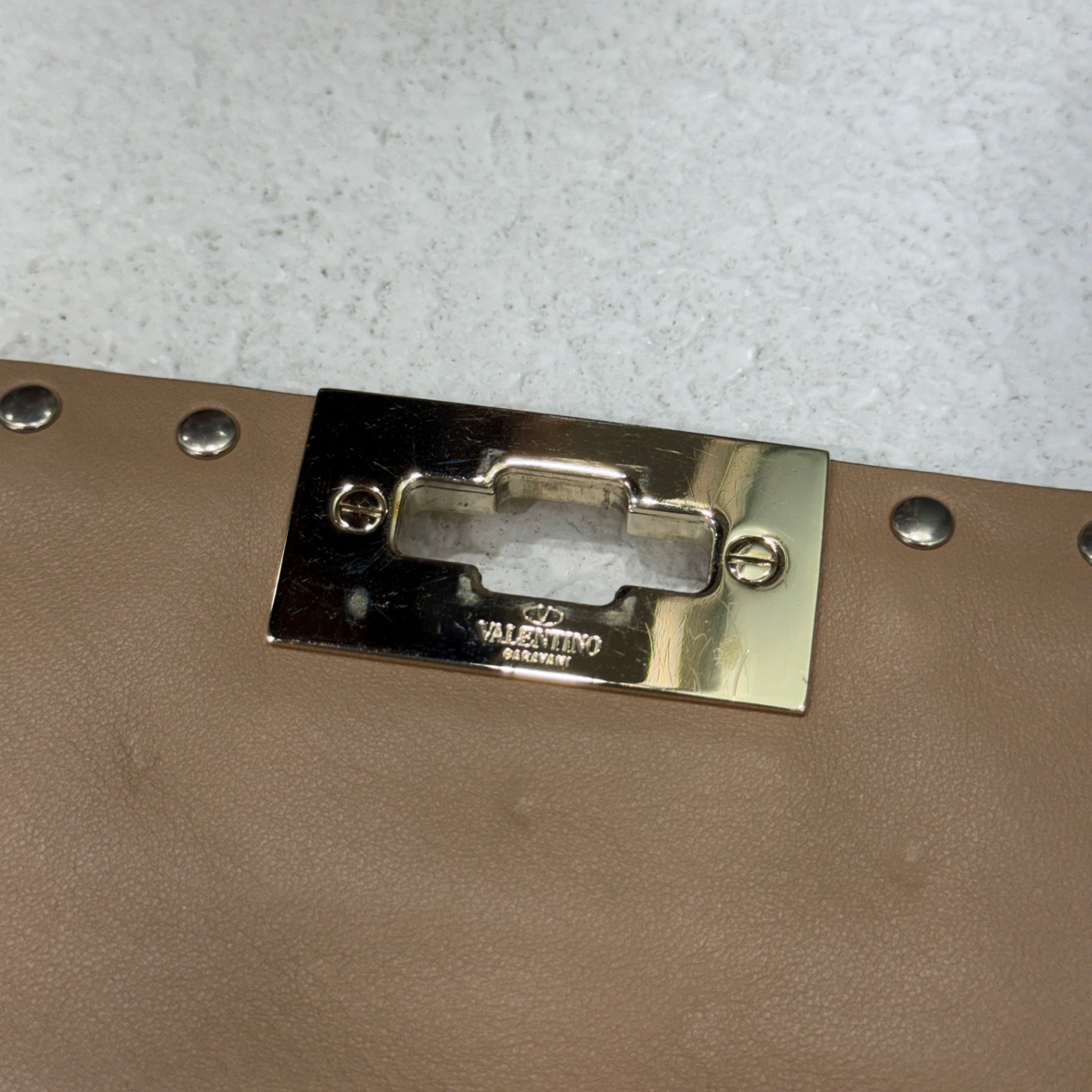 VALENTINO Garavani Beige Studded Crossbody