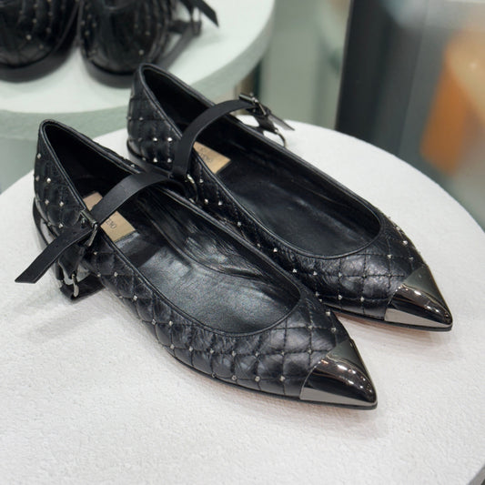 VALENTINO Rockstud Ballet Flats Sz 41.5