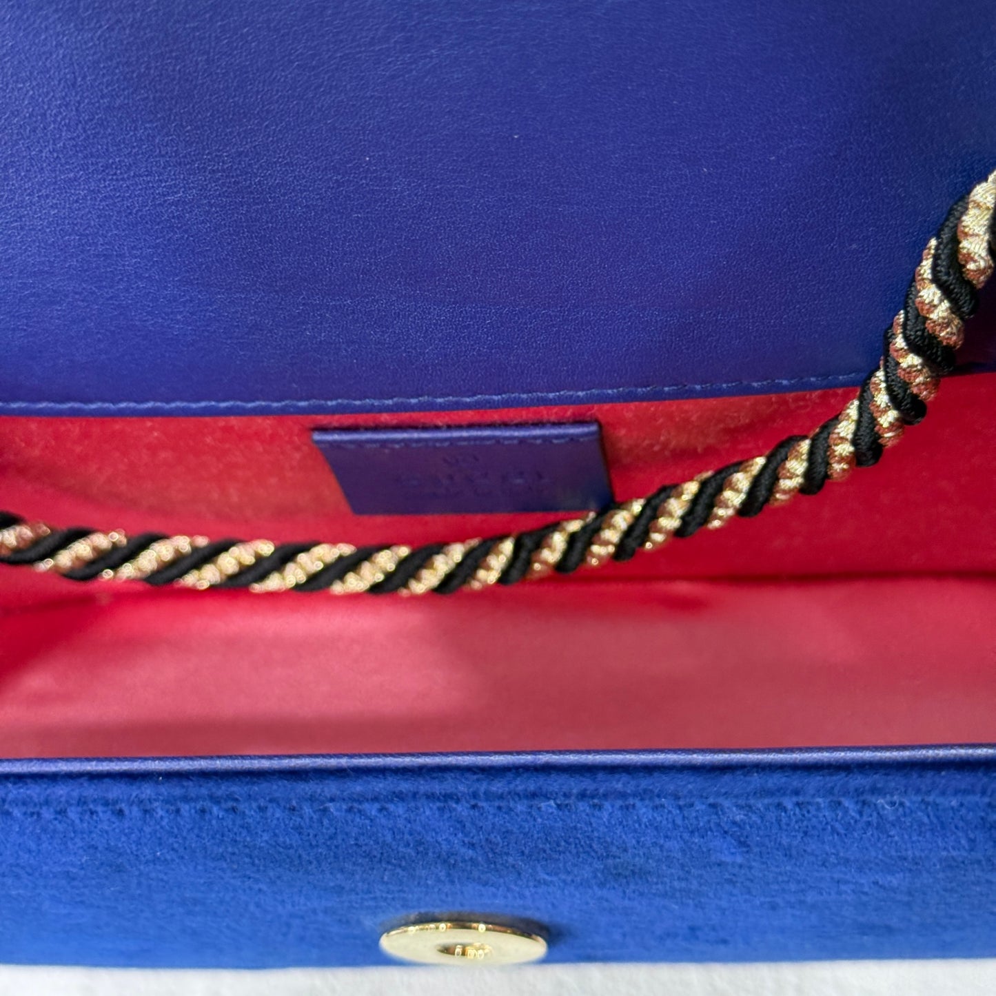 GUCCI Blue Velvet Crossbody