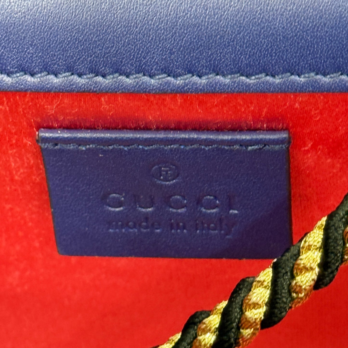 GUCCI Blue Velvet Crossbody