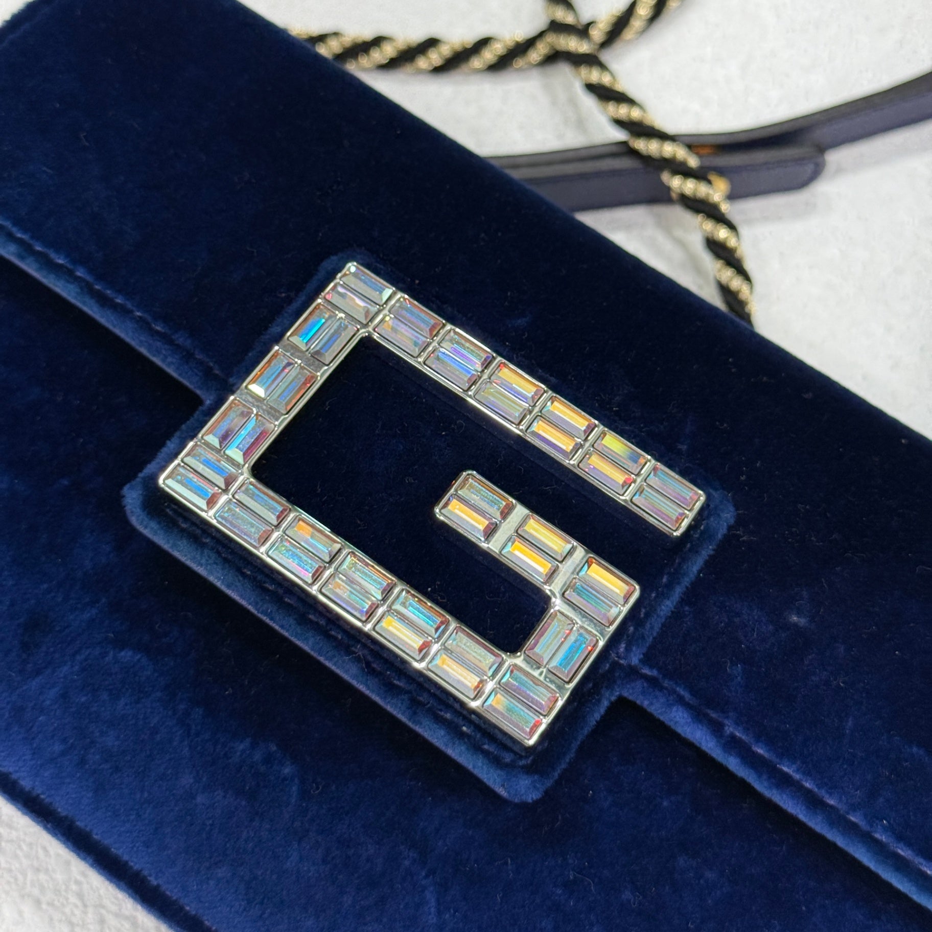GUCCI Blue Velvet Crossbody