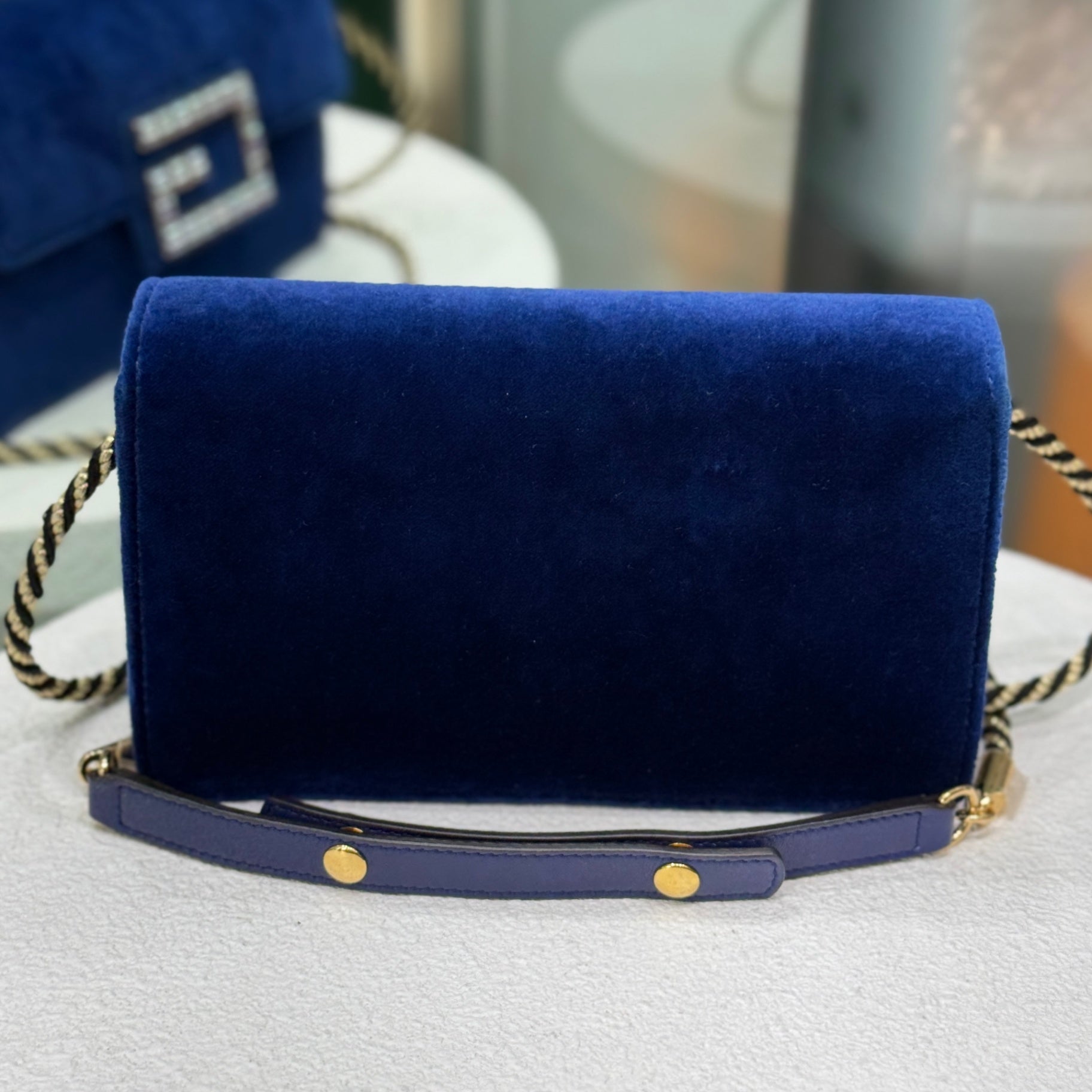 GUCCI Blue Velvet Crossbody