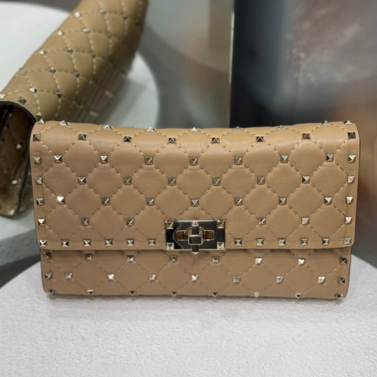 VALENTINO Garavani Beige Studded Crossbody