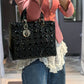 DIOR Lady Dior Patent Leather Cannage - Large