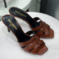 SAINT LAURENT Tribute 85 Brown Heel Sz 38
