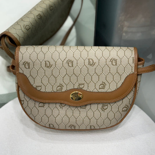 DIOR Honeycomb Coated Canvas Crossbody Bag