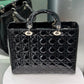 DIOR Lady Dior Patent Leather Cannage - Large