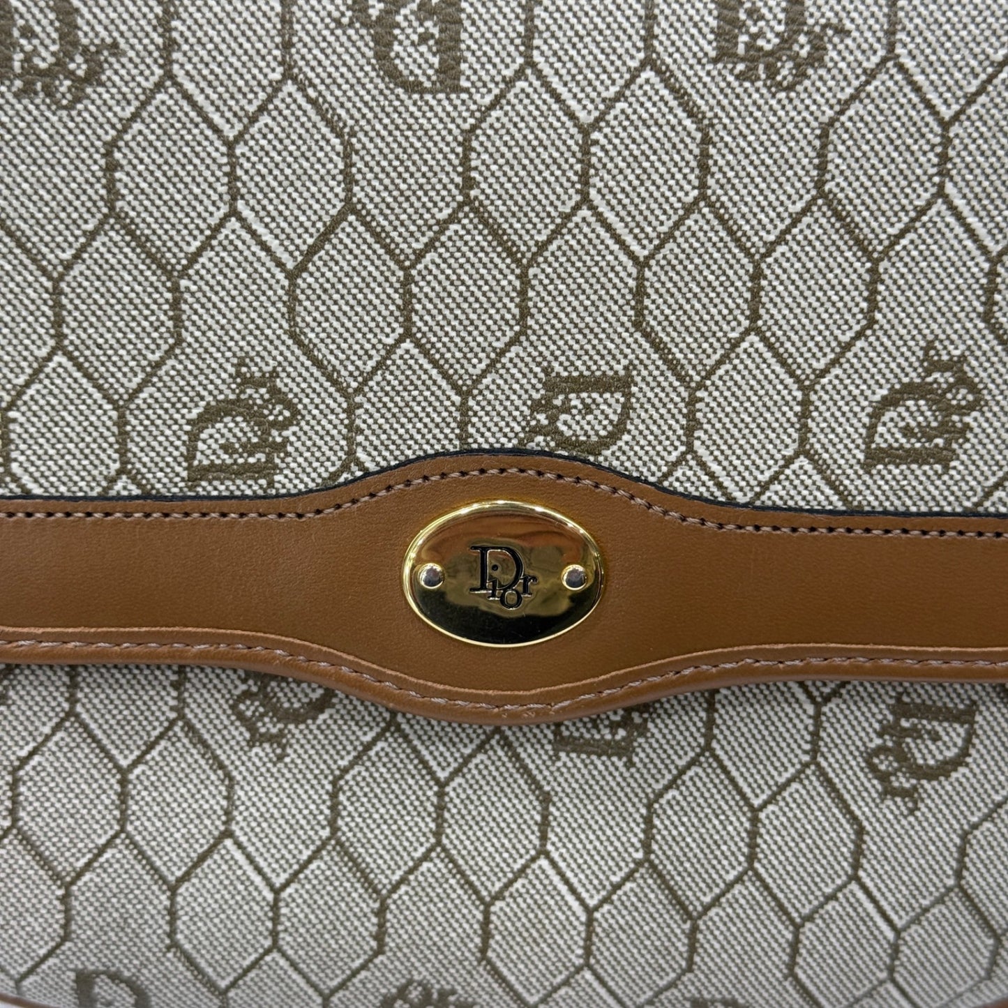 DIOR Honeycomb Coated Canvas Crossbody Bag