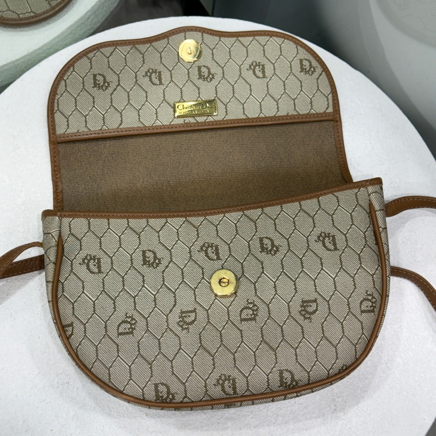 DIOR Honeycomb Coated Canvas Crossbody Bag
