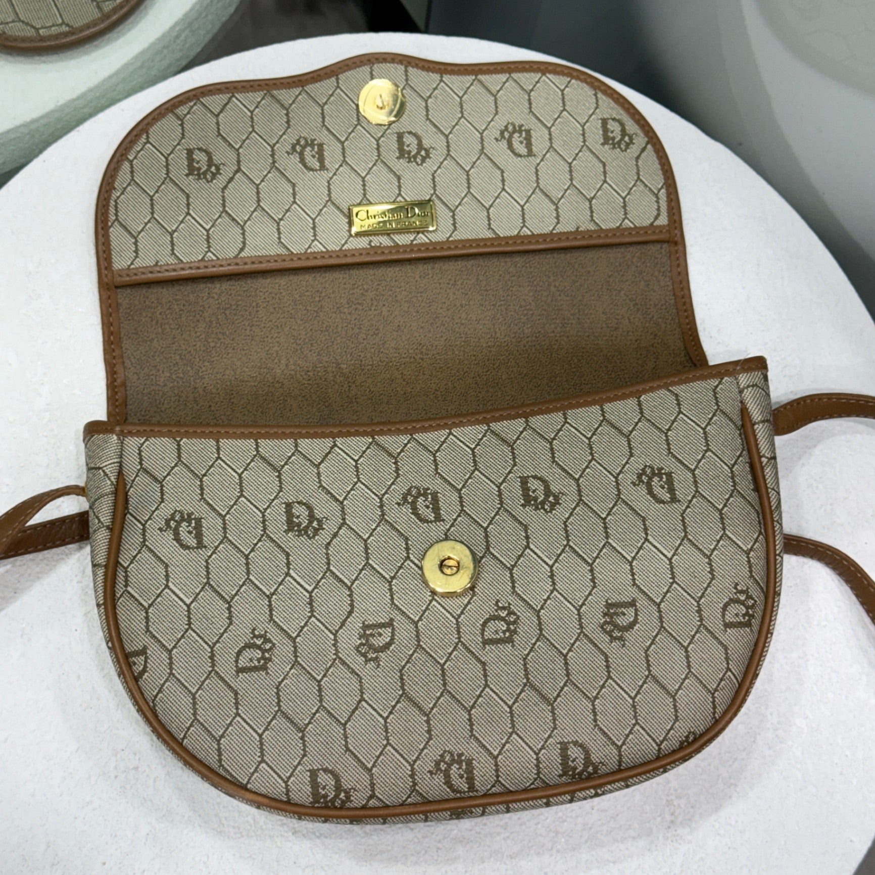 DIOR Honeycomb Coated Canvas Crossbody Bag
