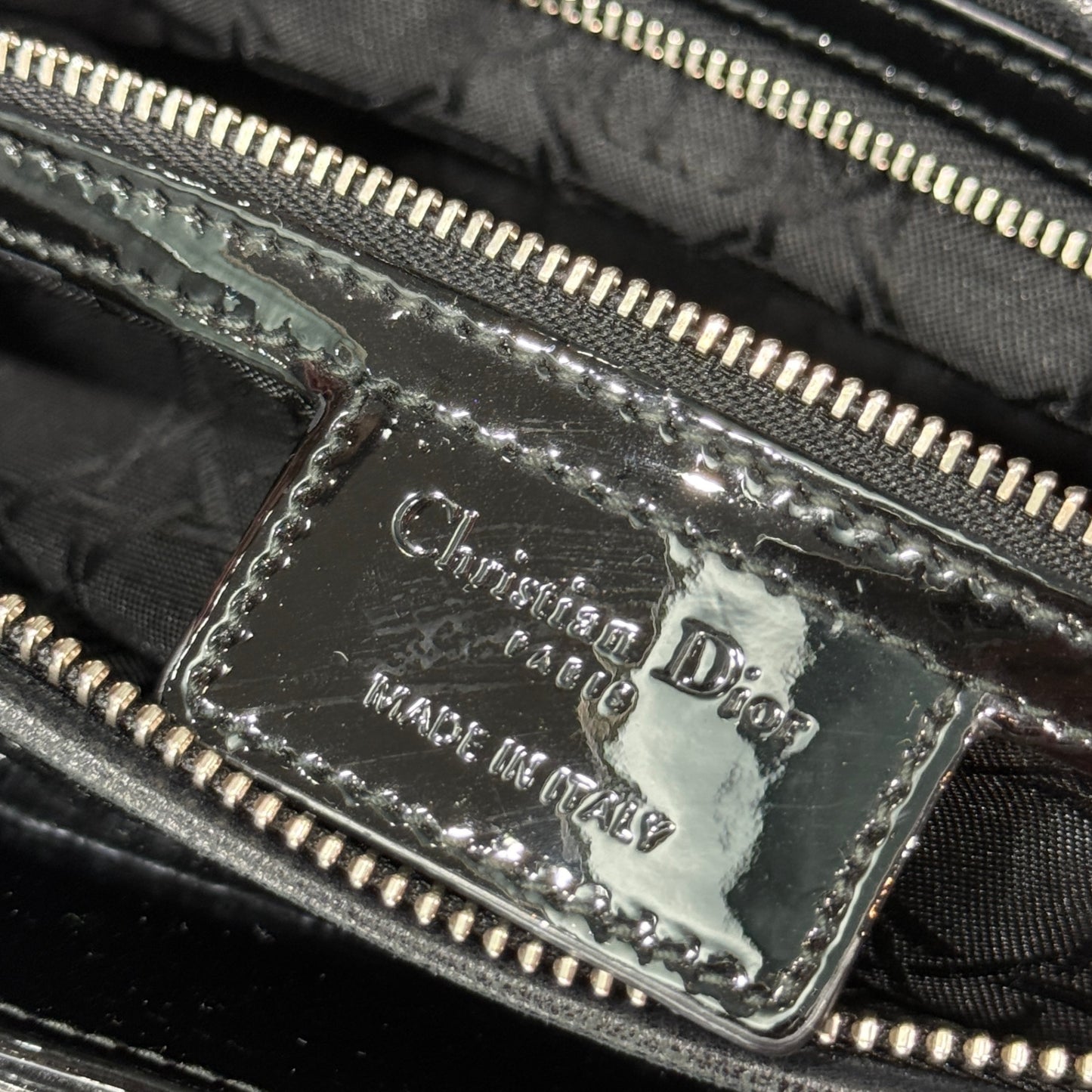 DIOR Lady Dior Patent Leather Cannage - Large