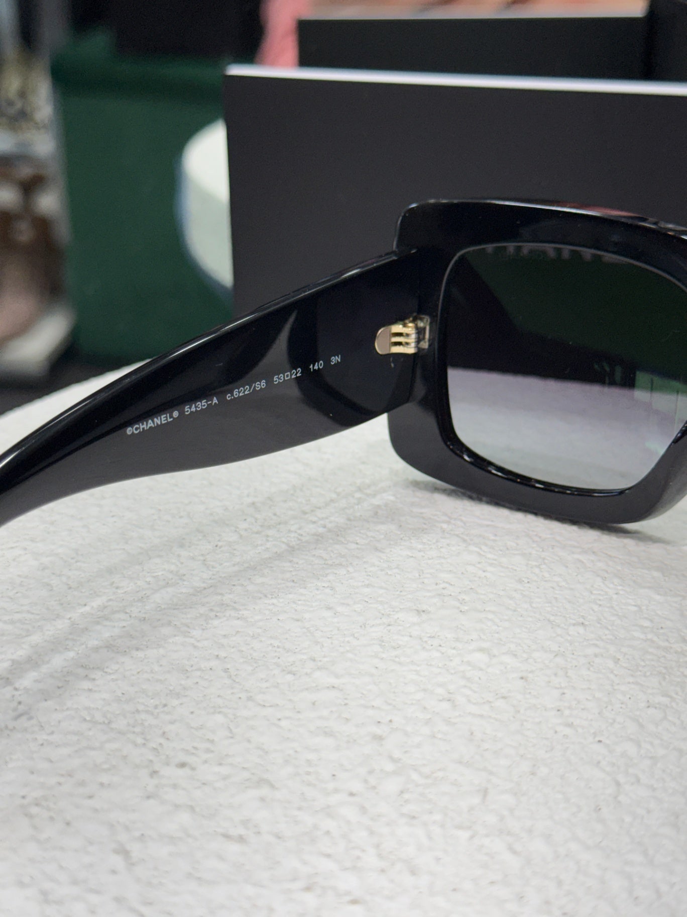 CHANEL CC Oversized Black Sunglasses (C & B)