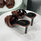 SAINT LAURENT Tribute 85 Brown Heel Sz 38