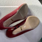 GUCCI Red Leather Pumps Sz 37.5 (B)