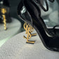 SAINT LAURENT Opyum Patent Leather Sandals Sz 38