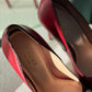 GUCCI Red Leather Pumps Sz 37.5 (B)