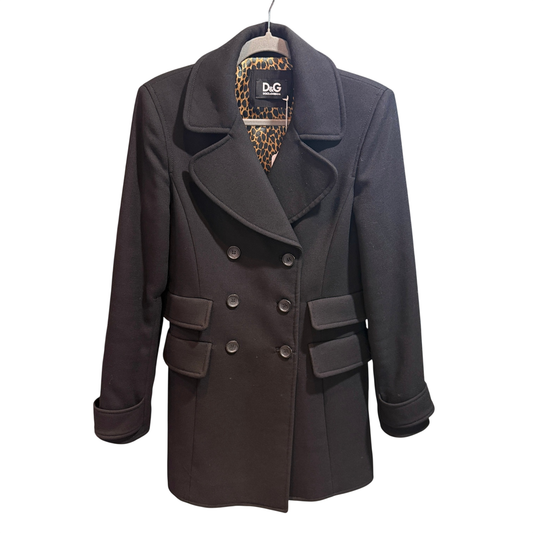 DOLCE & GABBANA Black Coat Sz 42