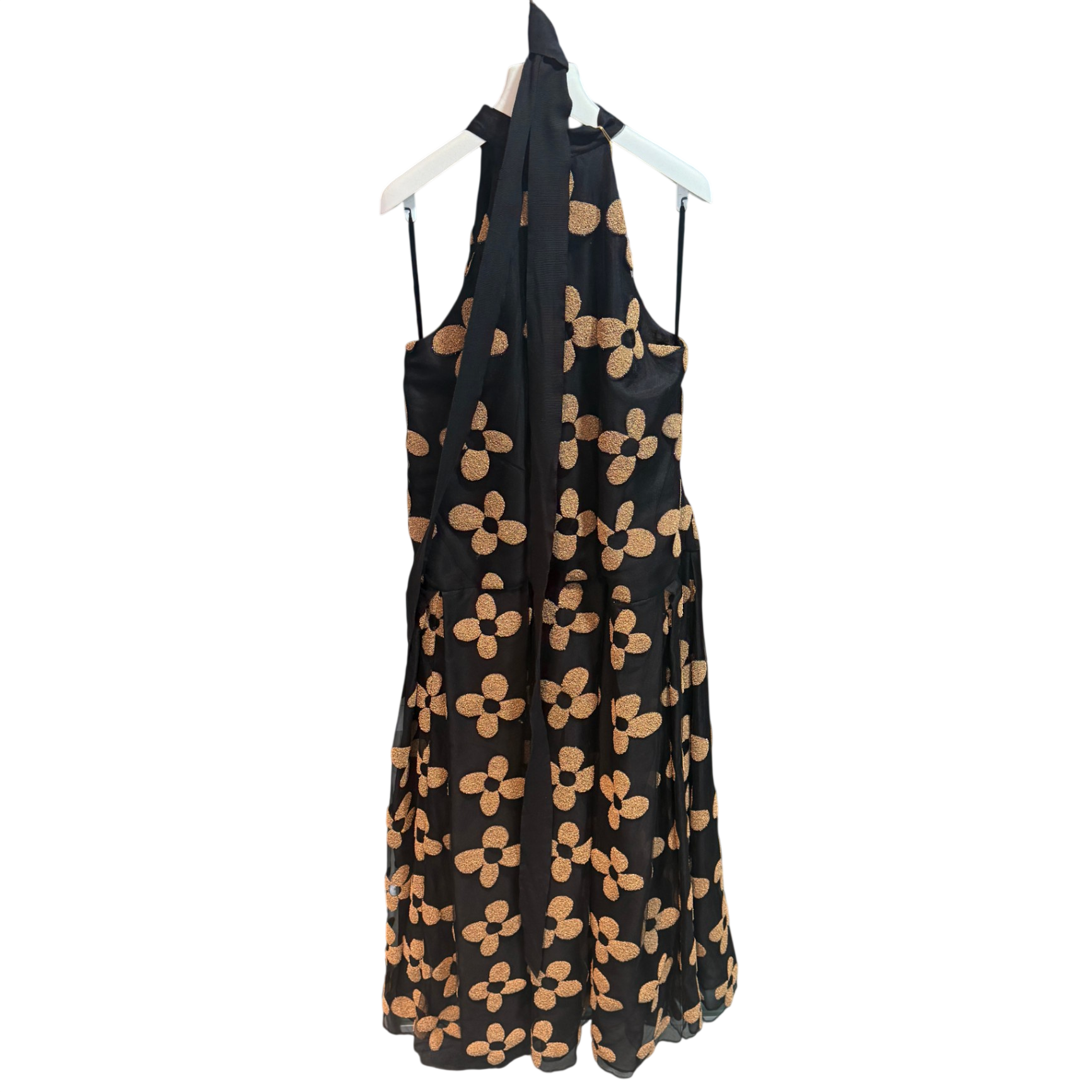 SCANLAN THEODORE Black Floral Evening Dress Sz 10