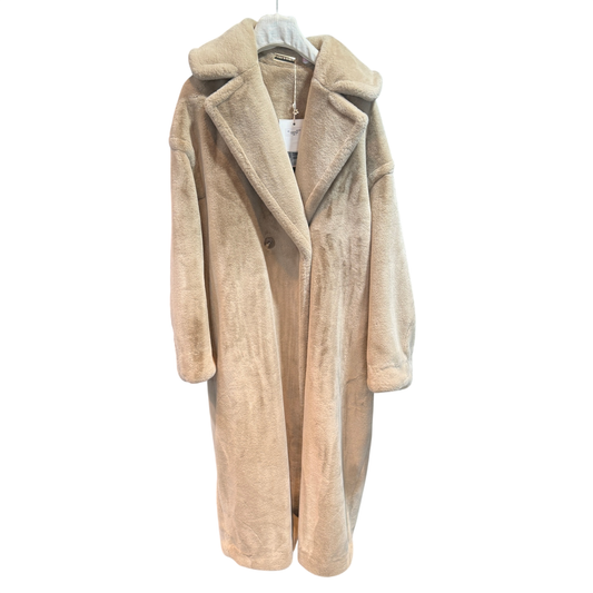 SASS & BIDE Beige Faux Fur Coat Sz 8