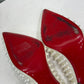 CHRISTIAN LOUBOUTIN White Spike Heels Sz 38