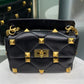 VALENTINO GARAVINI Blk/Gold Roman stud bag