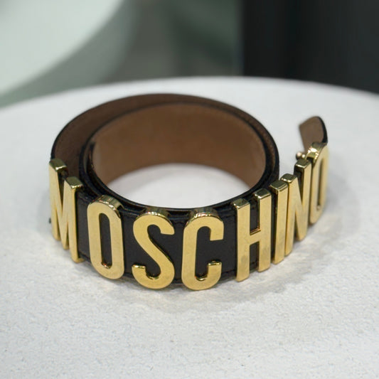 MOSCHINO Gold Detail Belt Sz 38