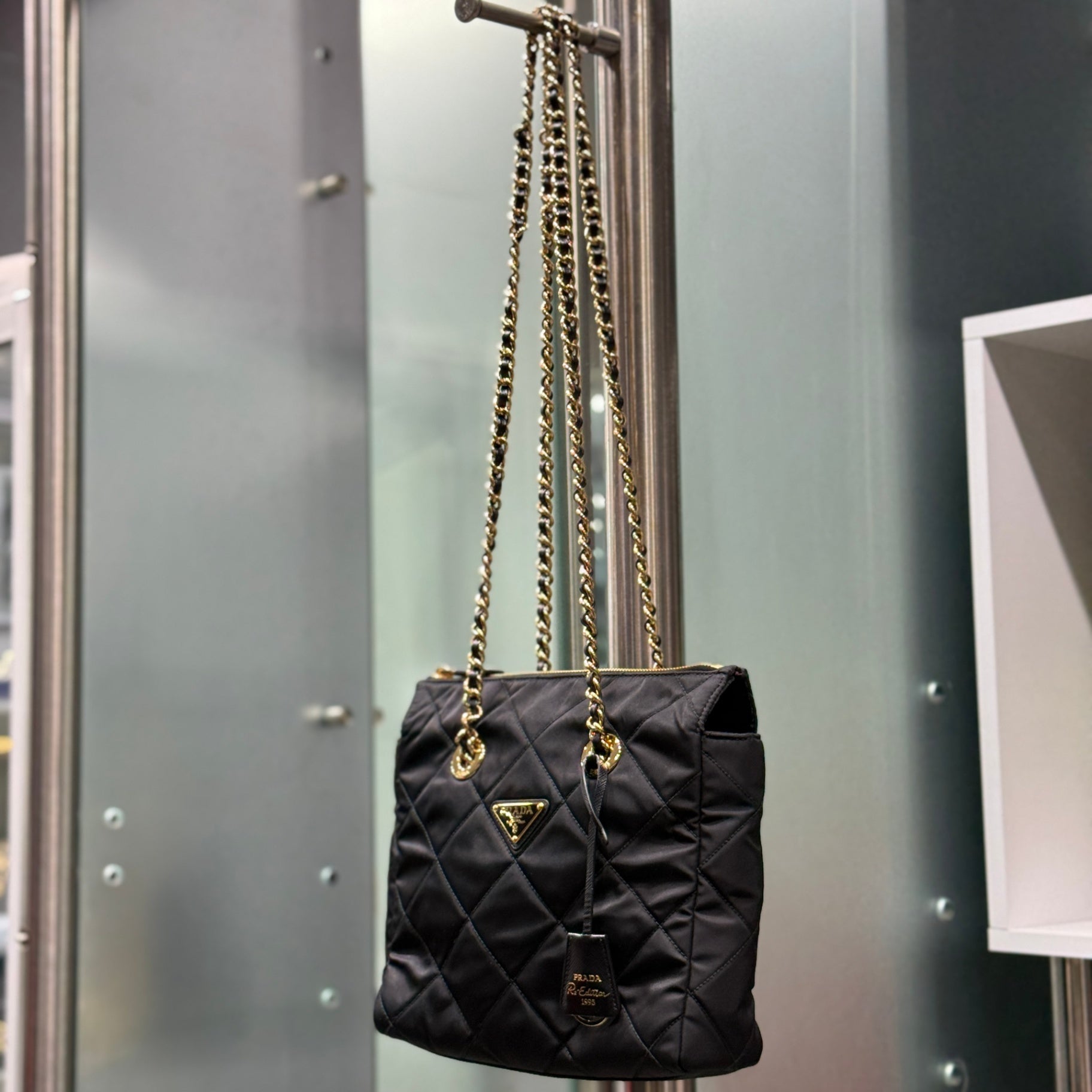 PRADA Re-Edition Nylon 1995 Tote - Black