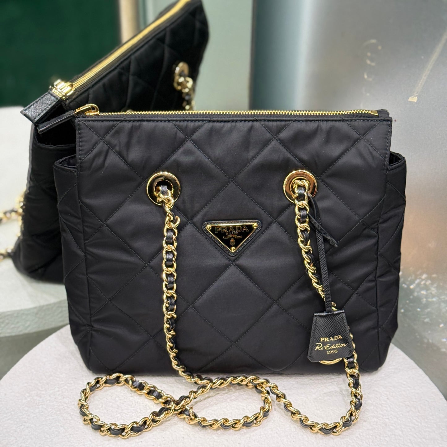 PRADA Re-Edition Nylon 1995 Tote - Black