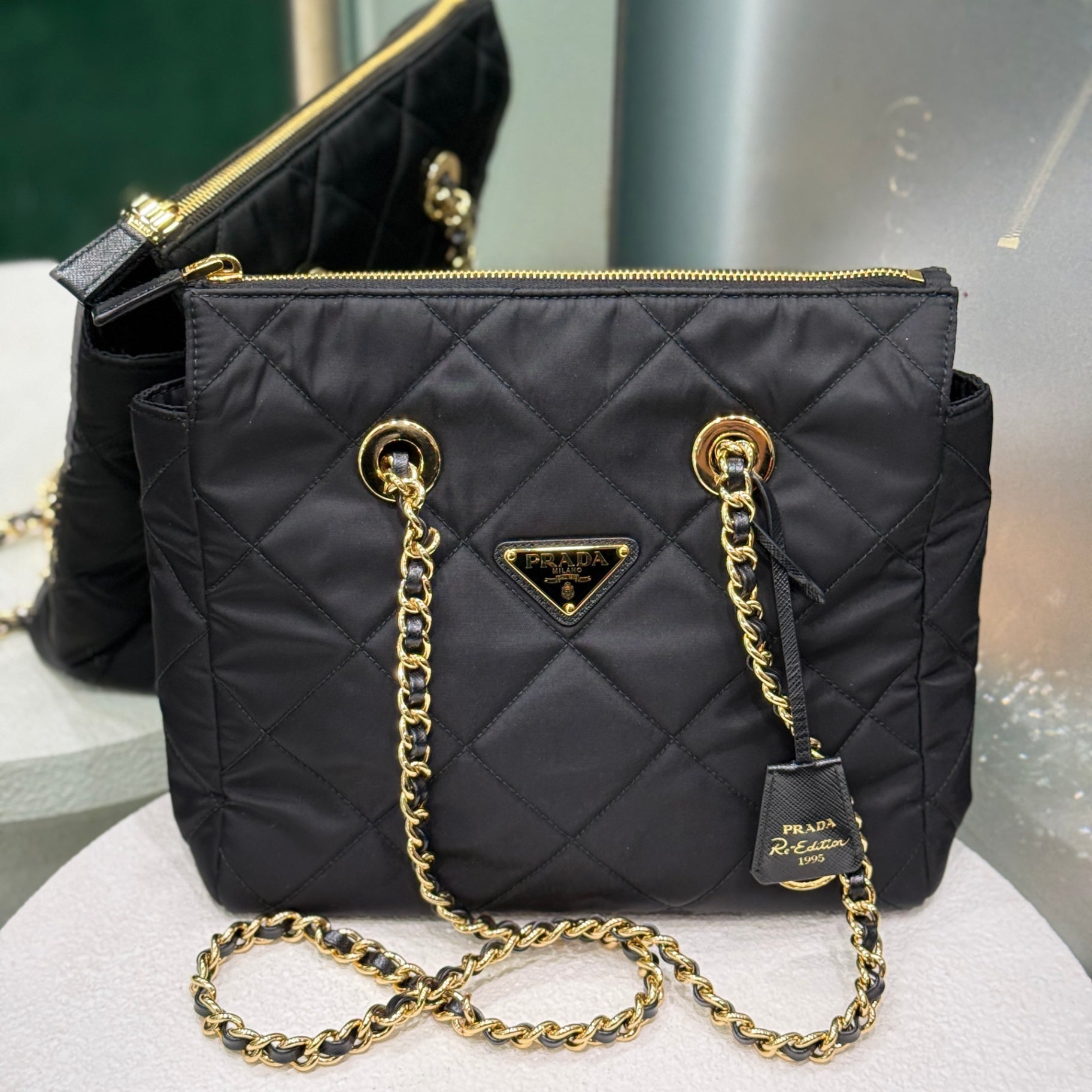 PRADA Re-Edition Nylon 1995 Tote - Black