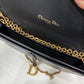 DIOR Saddle Wallet with Chain - Black