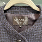 CHANEL Navy CC Buckle Wool Jacket Sz 42