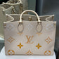 LOUIS VUITTON OnTheGo MM Tote Cream Saffron