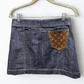 LOUIS VUITTON Denim Mini Skirt Sz 38