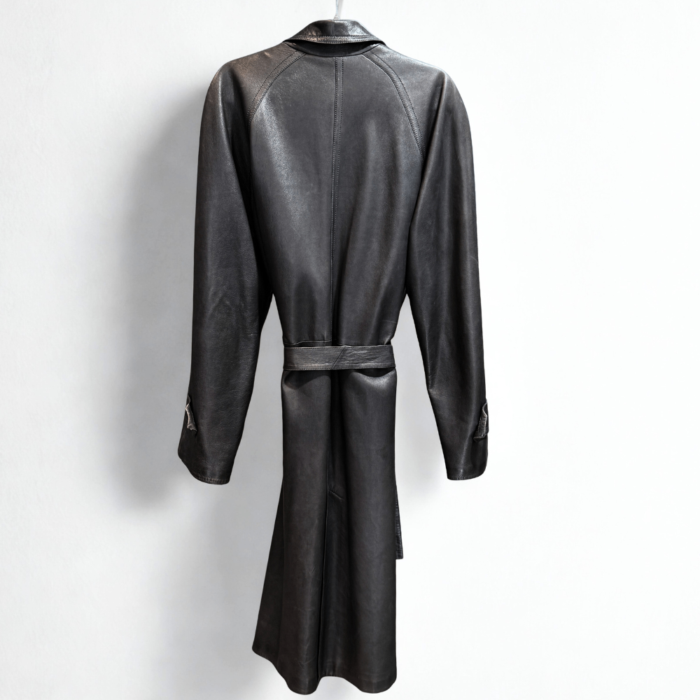 HERMES Vintage Leather Trench