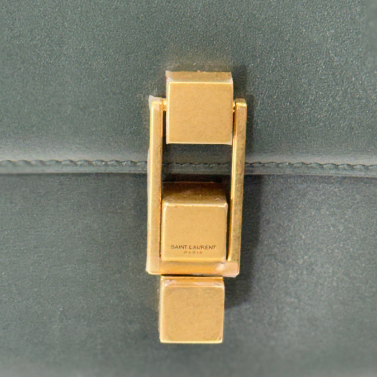 SAINT LAURENT Le Carré Shoulder Bag Green