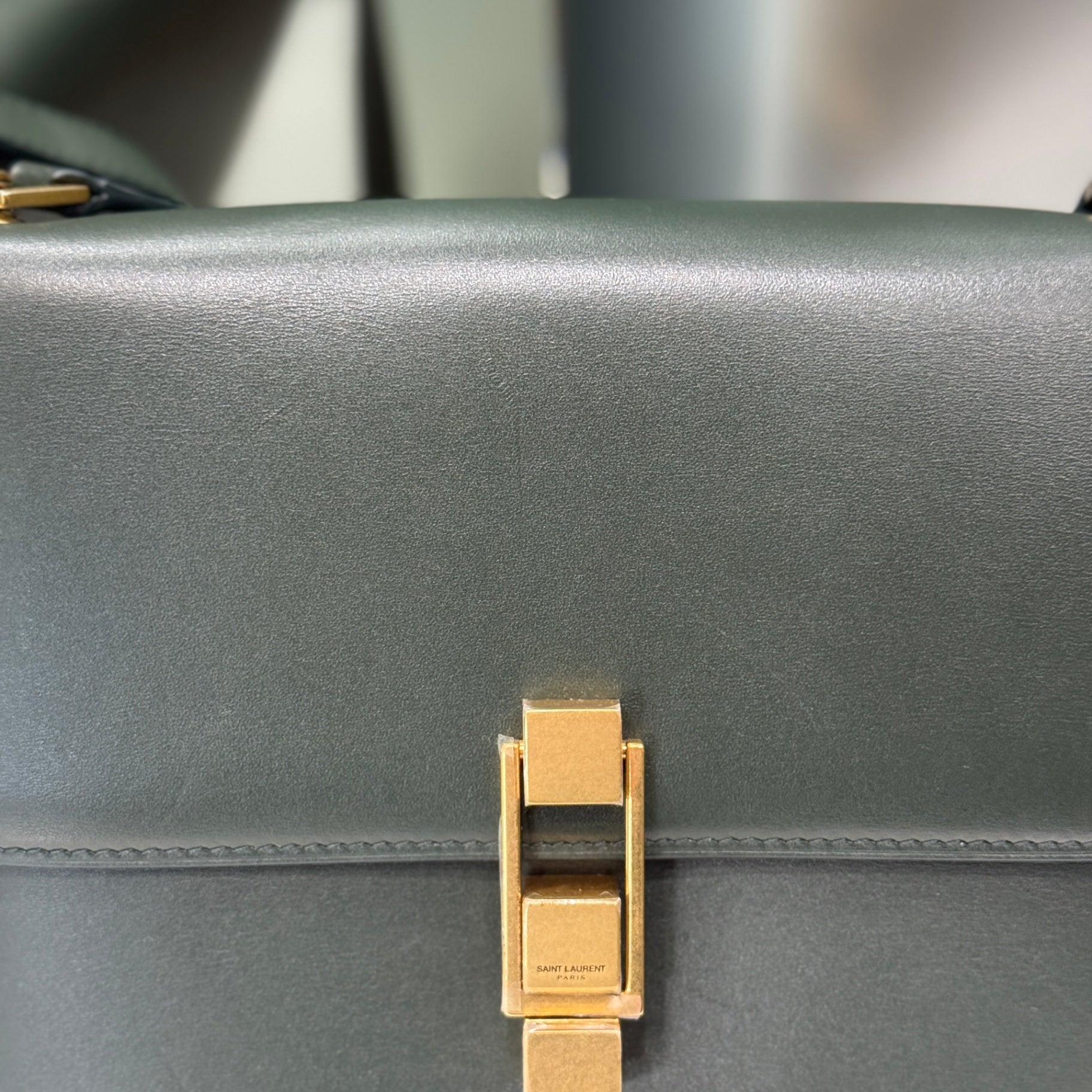 SAINT LAURENT Le Carré Shoulder Bag Green