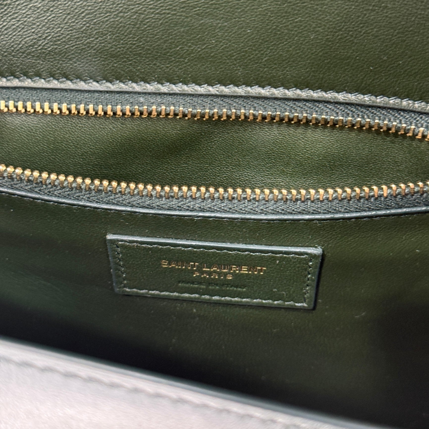 SAINT LAURENT Le Carré Shoulder Bag Green