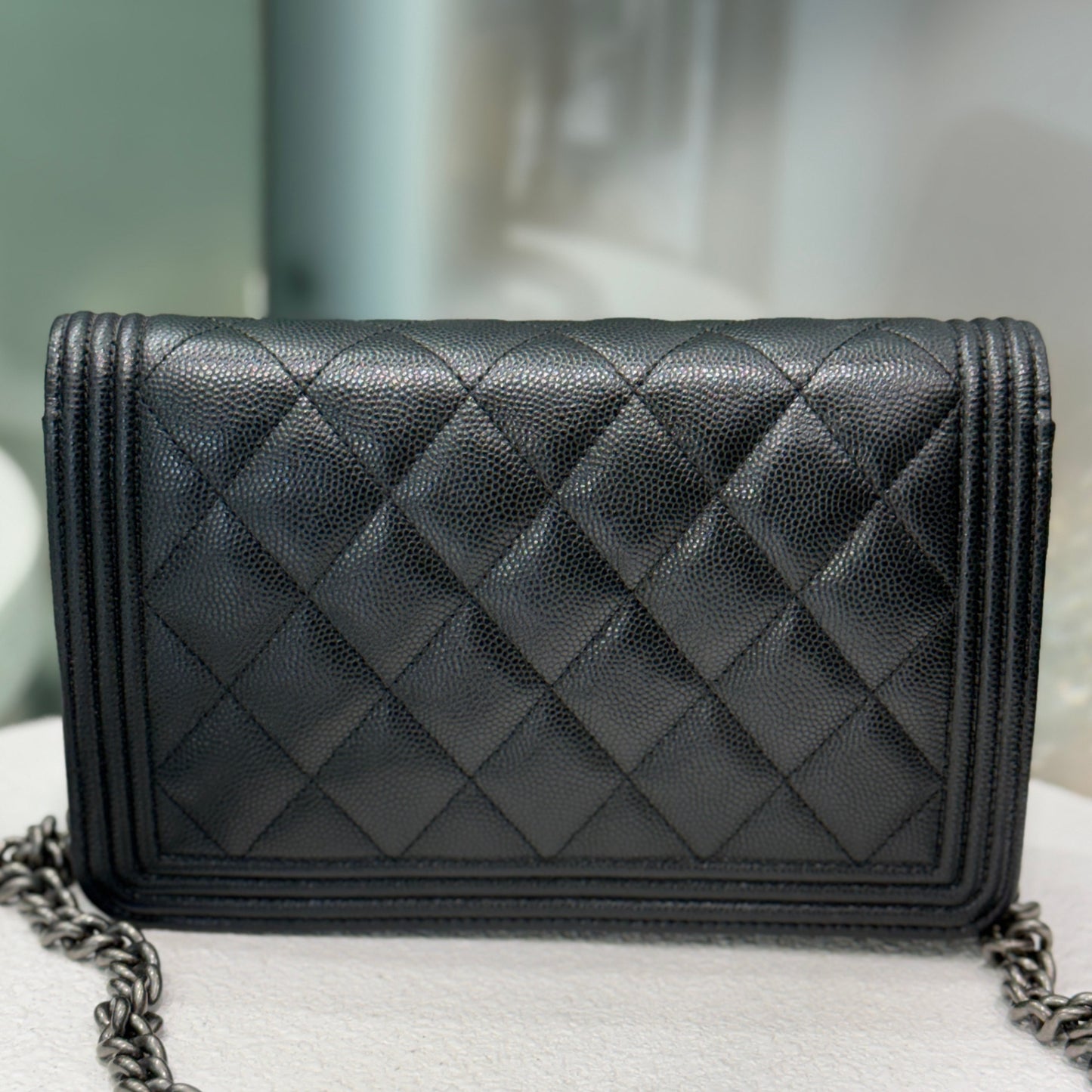 CHANEL Boy WOC Caviar Crossbody Black