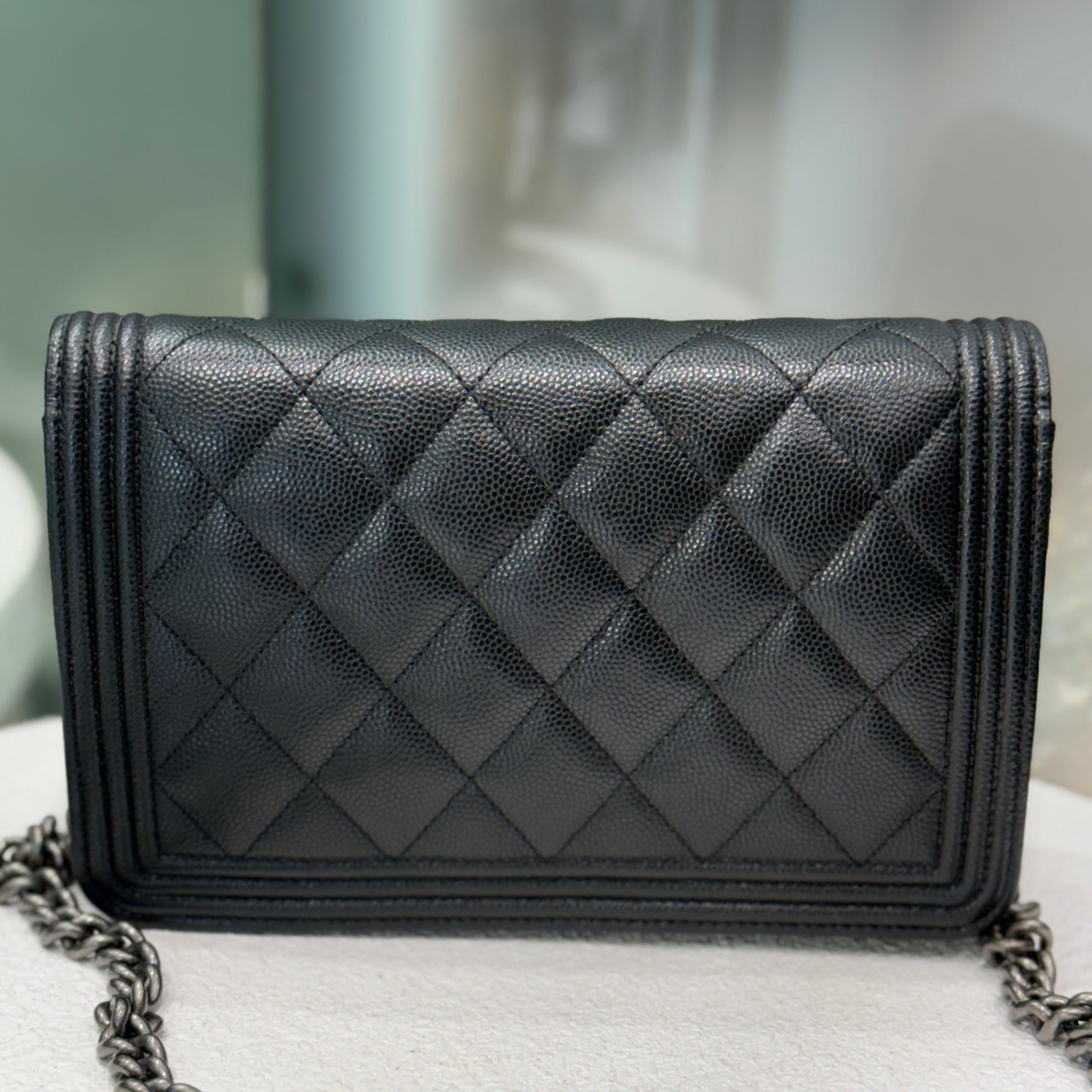 CHANEL Boy WOC Caviar Crossbody Black