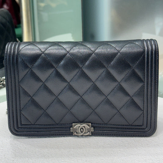 CHANEL Boy WOC Caviar Crossbody Black