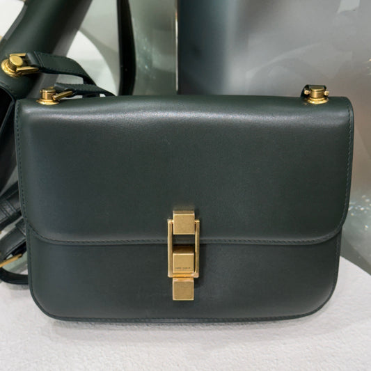 SAINT LAURENT Le Carré Shoulder Bag Green