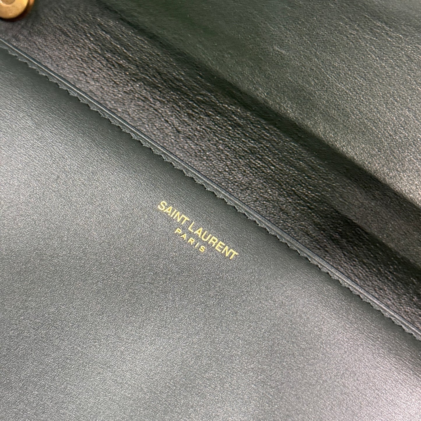 SAINT LAURENT Le Carré Shoulder Bag Green