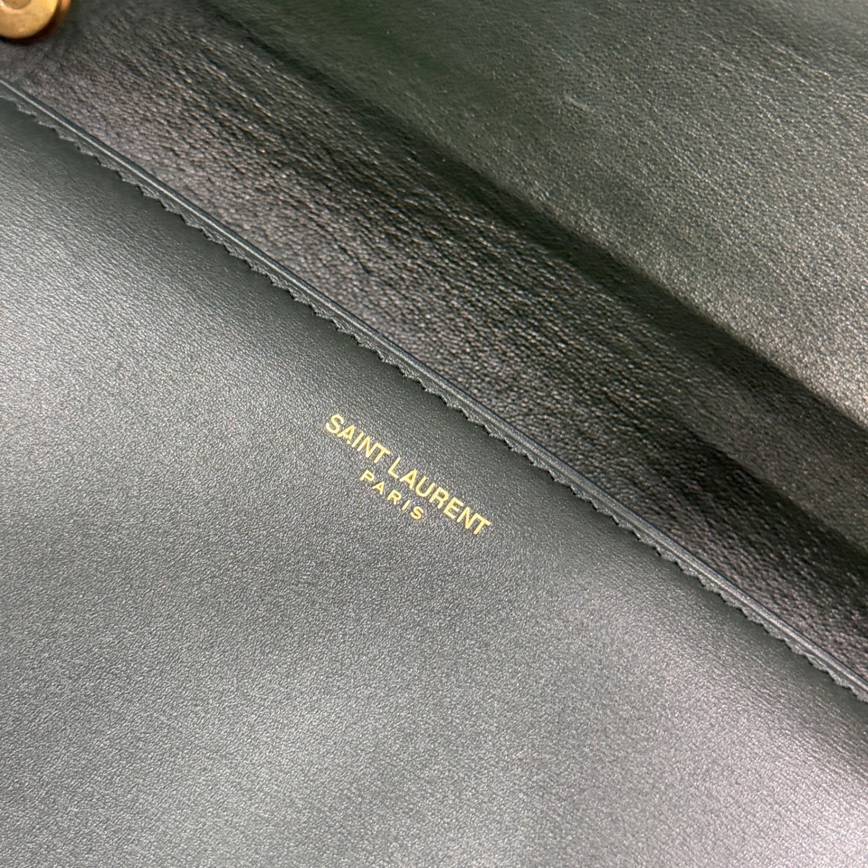 SAINT LAURENT Le Carré Shoulder Bag Green