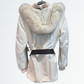 PRADA Creme Coat With Fur Line Hood Sz S